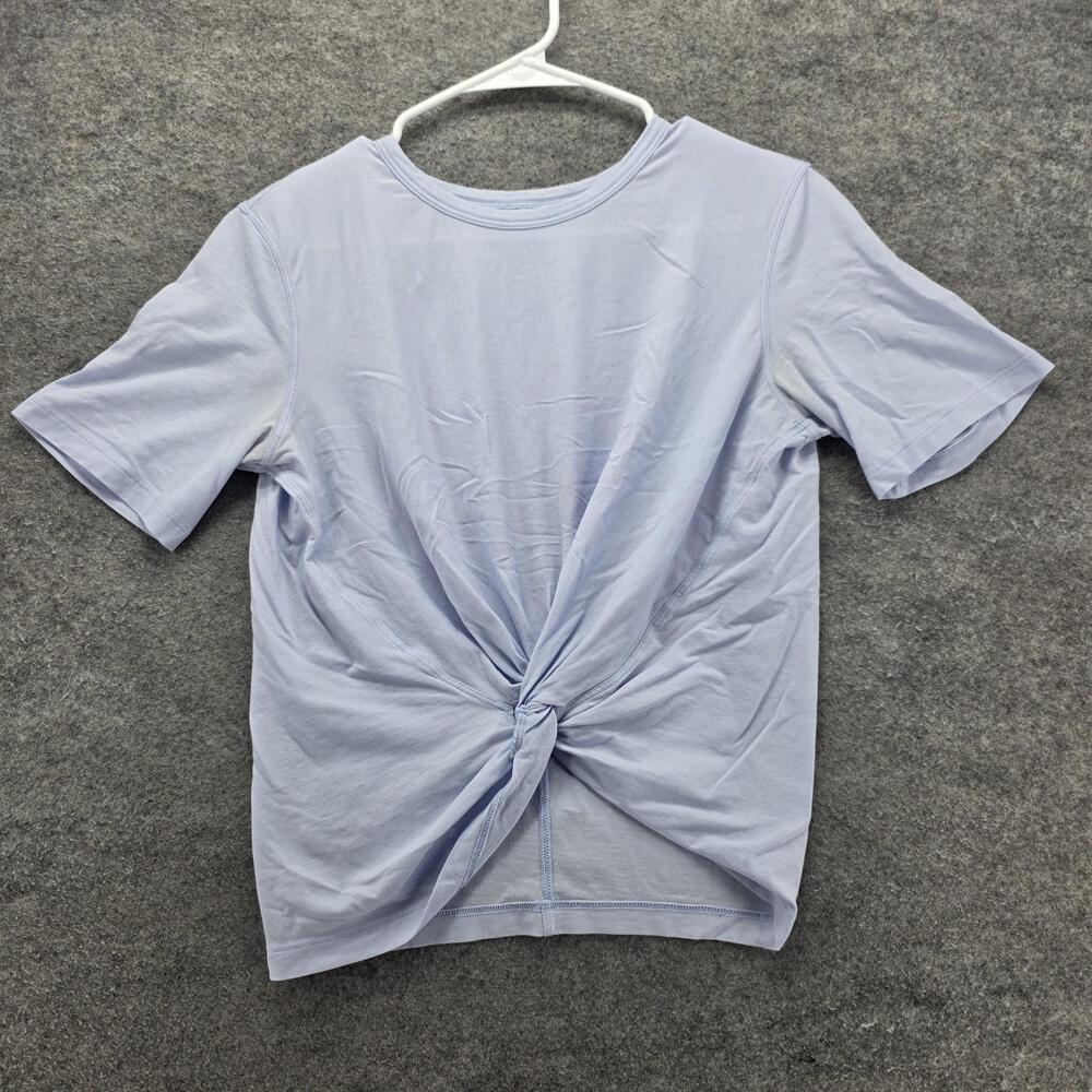 Lululemon Shirt Womens Medium Knot Front Short Sleeve Athleisure Tee